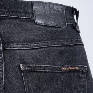 Nudie Jeans Dark Gray Slim Straight Men's Jeans